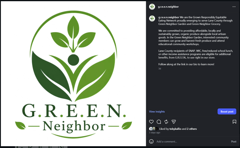 An image of the G.R.E.E.N. Neighbor logo
